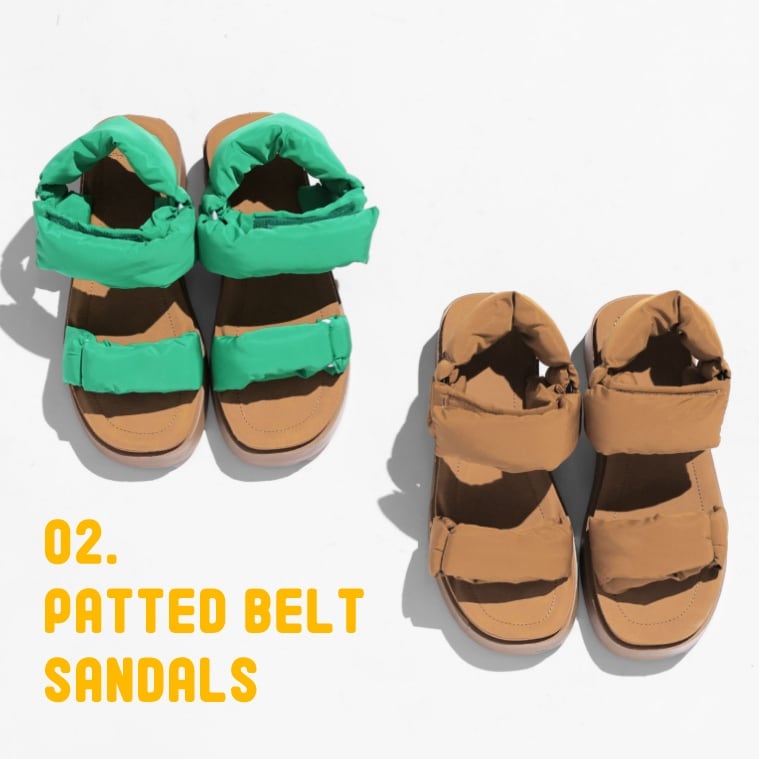 02 PATTED BELT SANDALS