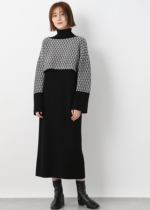 ジャガードレイヤードニットワンピース 公式 アパートバイローリーズ Apart By Lowrys 通販