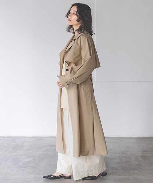 国内配送】 アパートバイローリーズ 美品 スプリングコート カーキ 国内配送】 アパートバイローリーズ 美品 スプリングコート カーキ