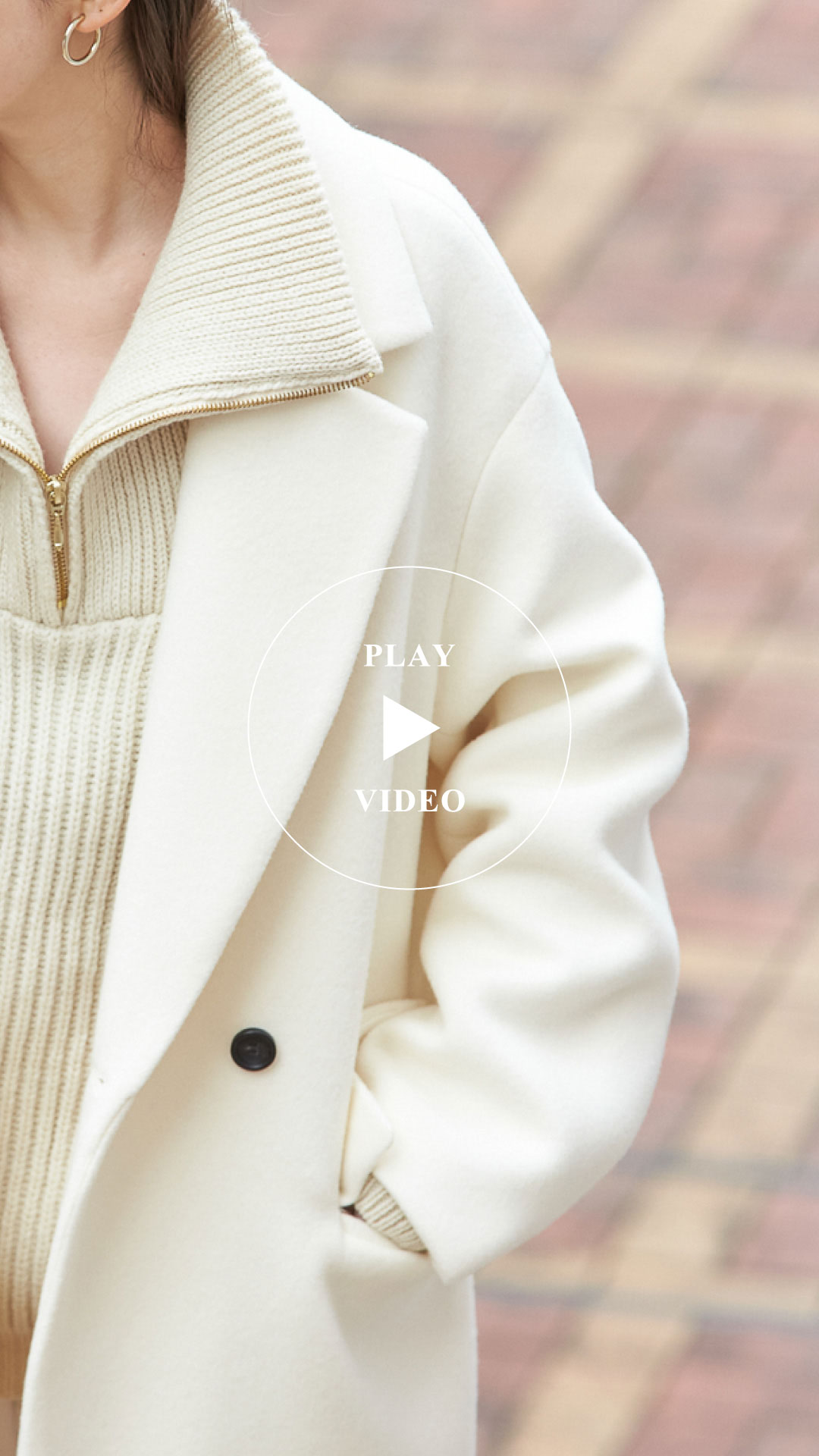 バビロン】 シャギージャケットコート ジャコット ベージュ My