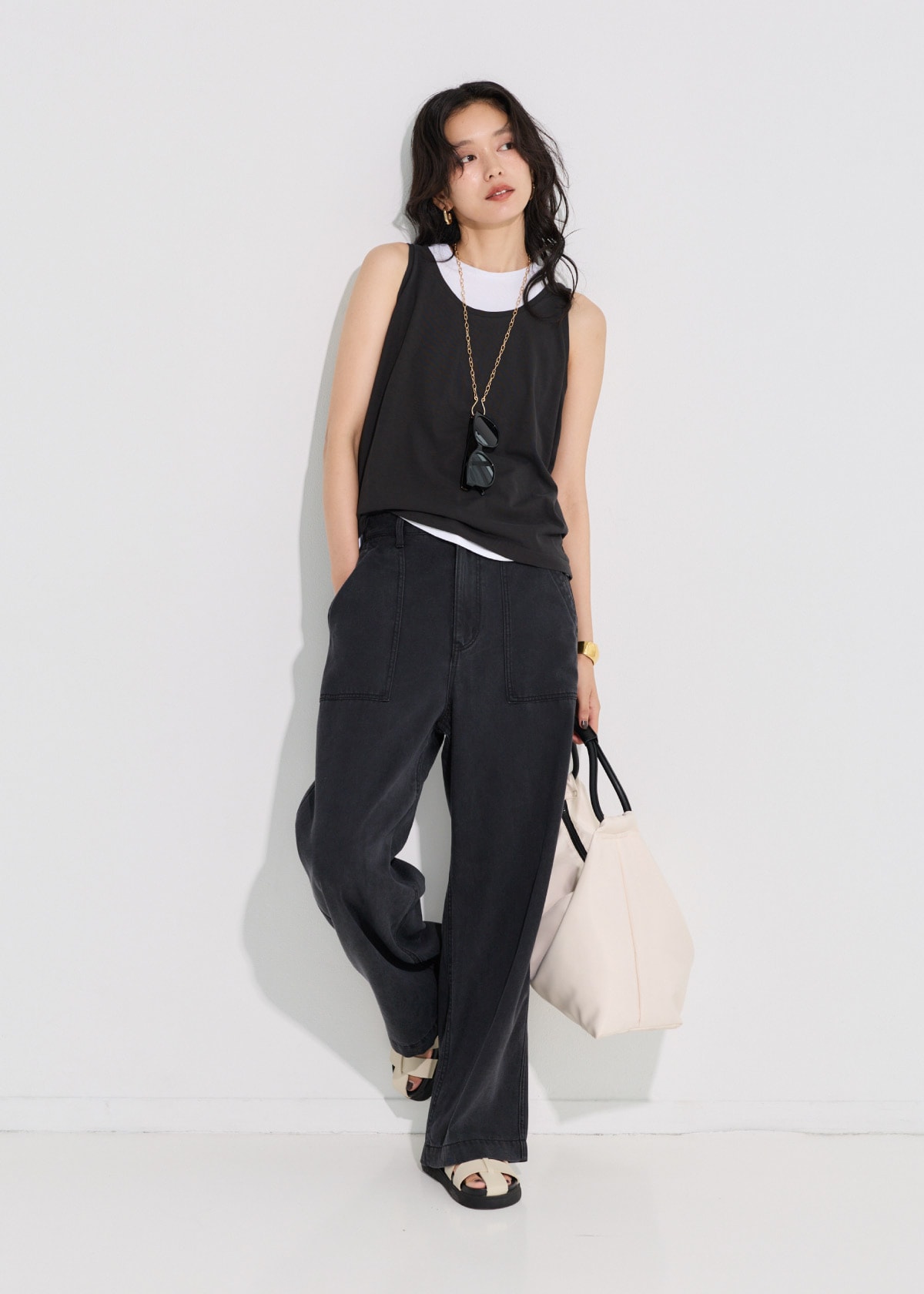 Wide Light Denim Pants-01