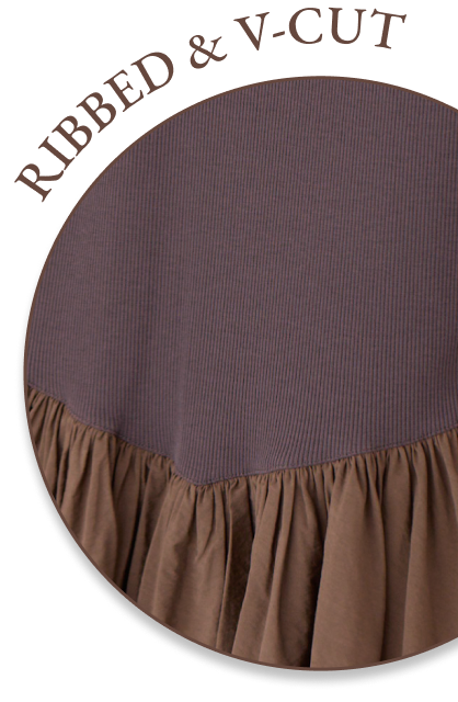RIBBED & V-CUT