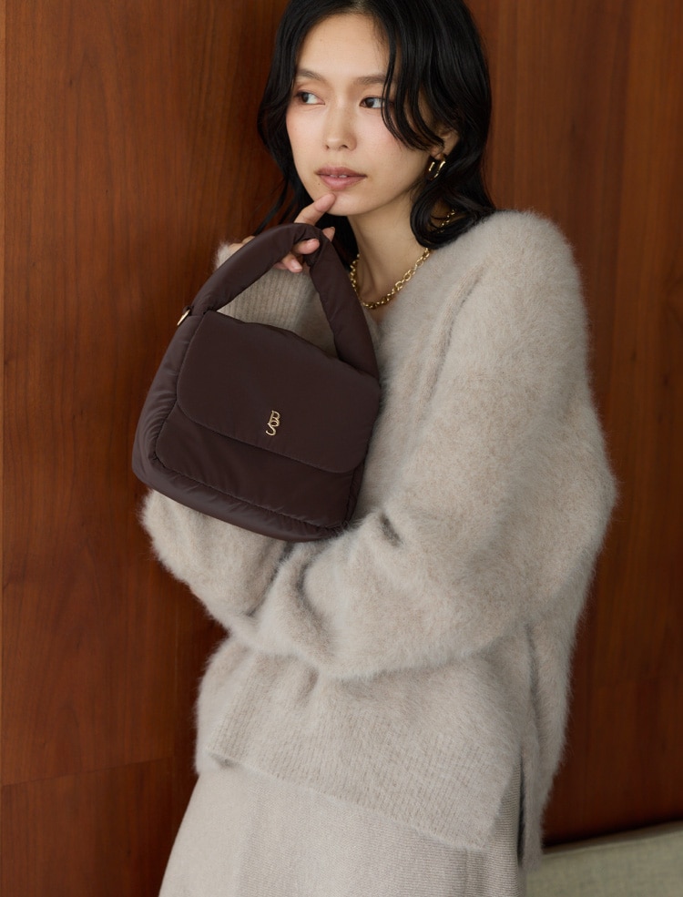 メタルパーツ付きパフBAG スタイル1