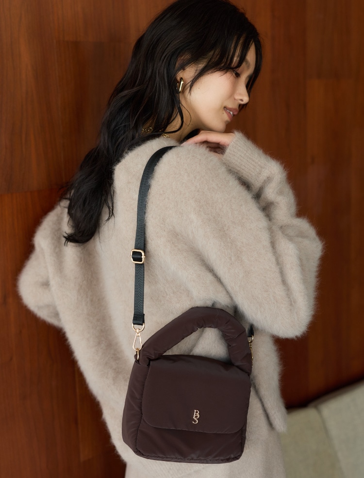 メタルパーツ付きパフBAG スタイル3