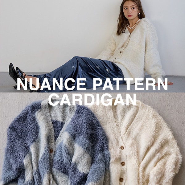 WOMEN_ニュアンスパターンカーデ単品