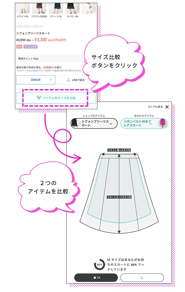 サイズ選びをもっと楽しく