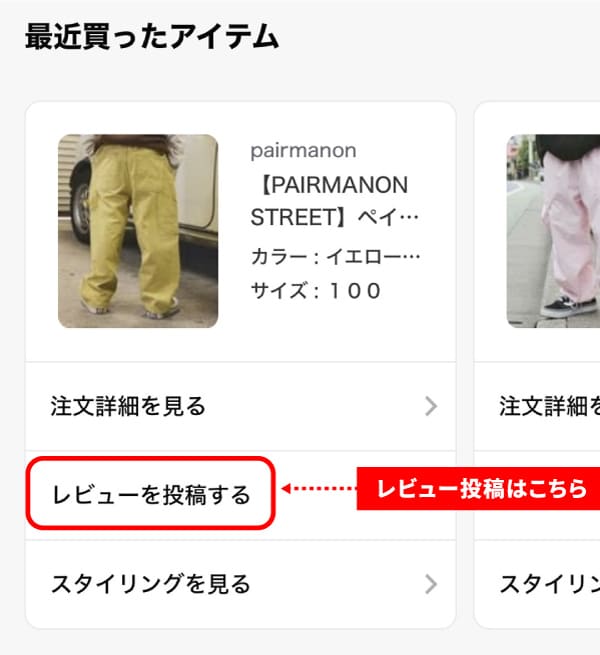 レビュー投稿