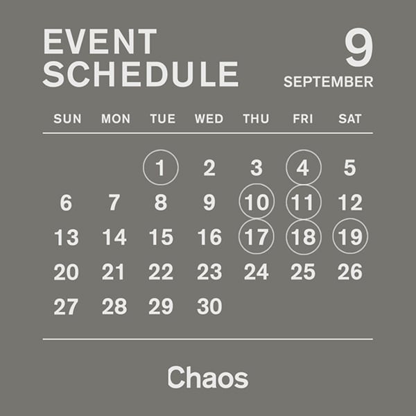 EVENT SCHEDULE