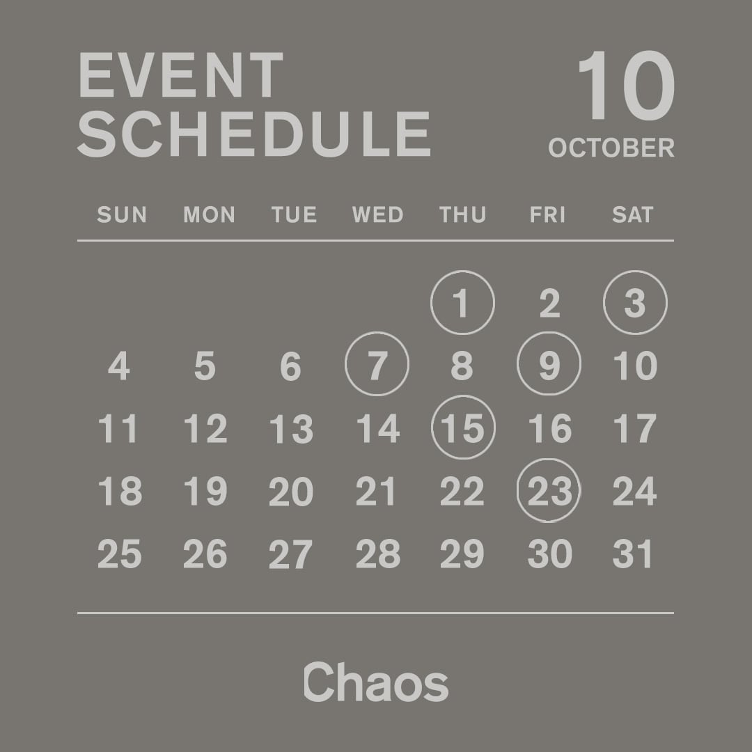 EVENT SCHEDULE