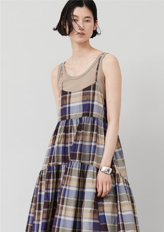 Curensology ライトチェックタフタワンピース Curensology ライトチェックタフタワンピース - メルカリ