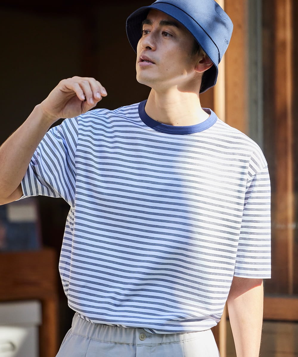 「今季はTシャツをインした着こなしもオススメ!」