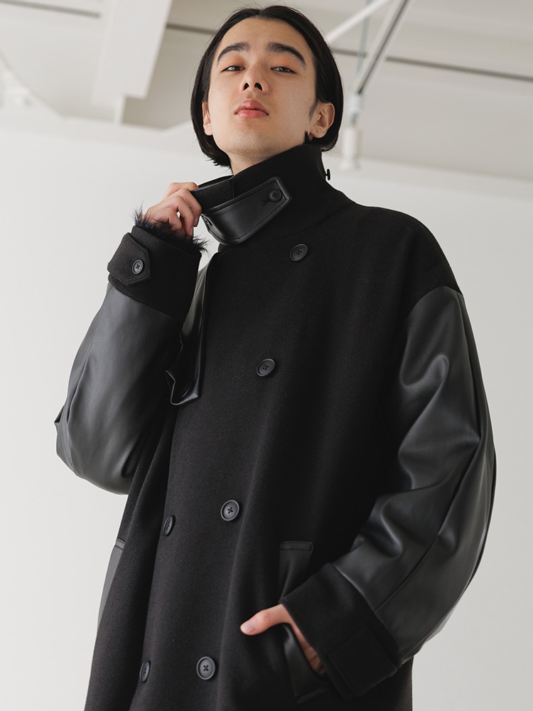 HARE（ハレ）の「ウーリーテックフェイクファーショートコート