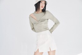 AZATO slit mini skirt