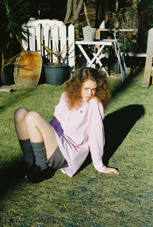 look 3. The big shirt is like my uniform.
