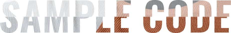 SAMPLE CODE