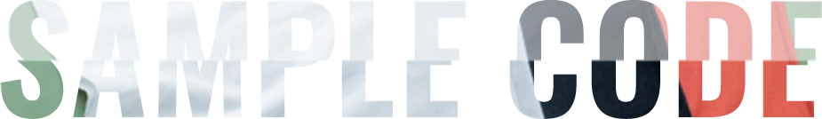 SAMPLE CODE