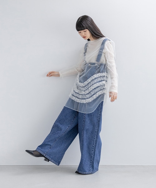 にゃー✽様専用［yuw］マルチウェイデニムパンツ ブルー L