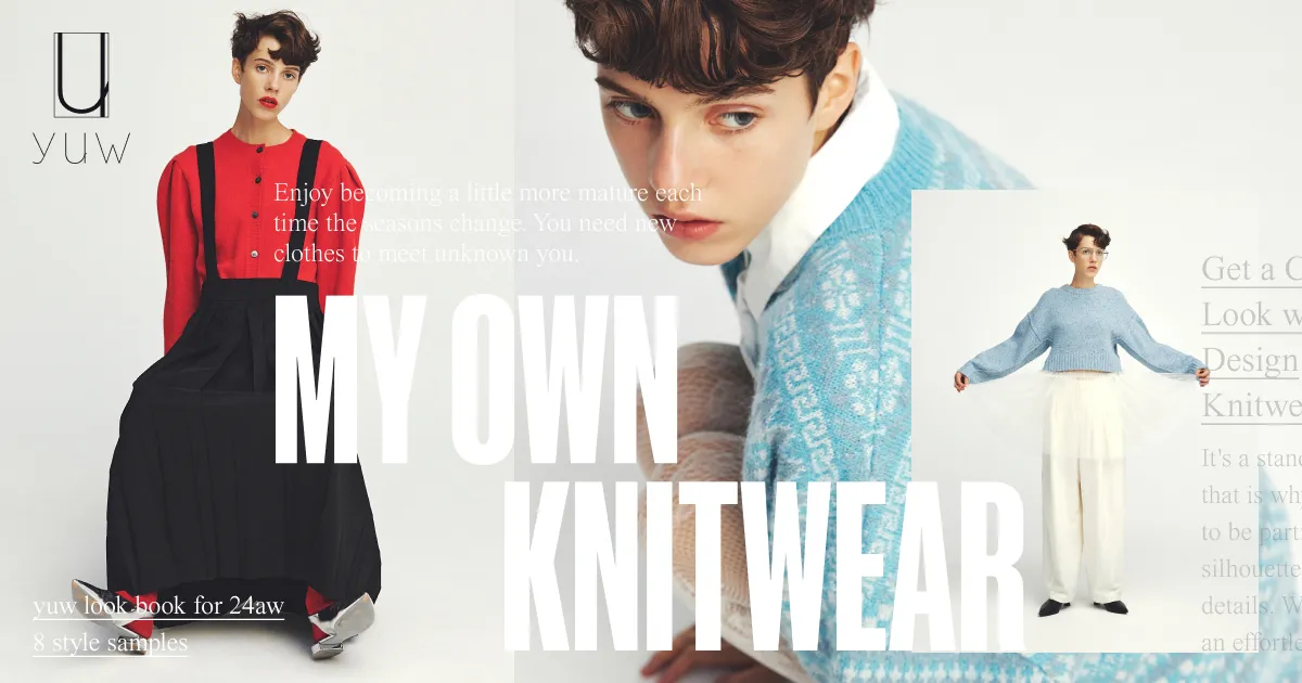 ローリーズファームyuw ミンクウールポロニット MY OWN KNITWEAR | yuw look book for 24aw 8 style samples
