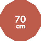 70cm