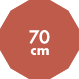 70cm