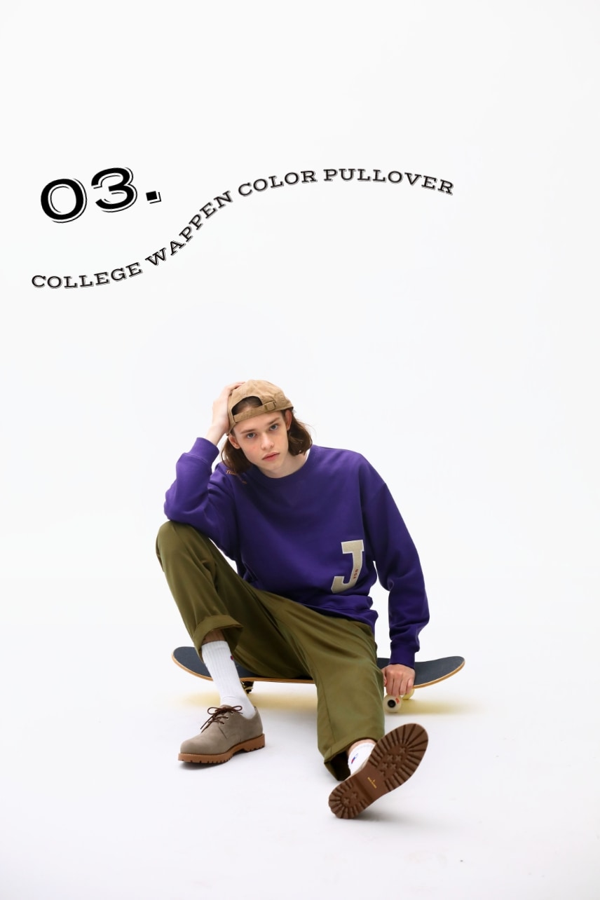 03 COLLEGE WAPPEN COLOR PULLOVER