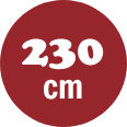 230cm