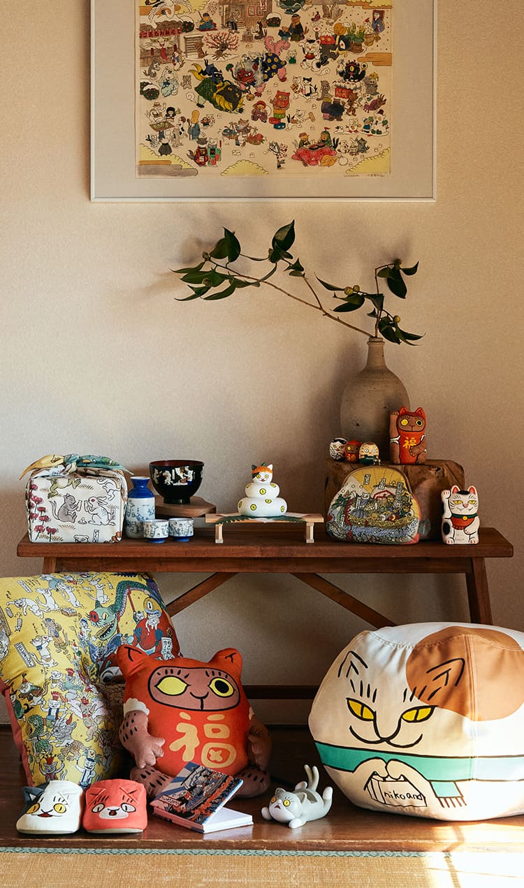 愉快なねこまたたちと迎えるニコアンドの楽しいおにゃ〜がつ。| ねこ