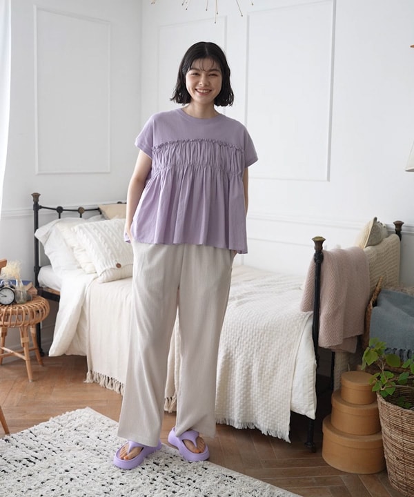 【新品】ニコアンド メイクスタッフ てぃらアソートサマーTシャツ ボルドー ニコアンド アソートサマーTシャツ てぃらさんプロデュース
