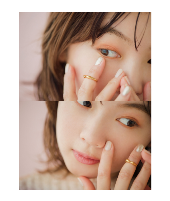 ORANGE EYE SHADOW & PINK LIP 顔写真