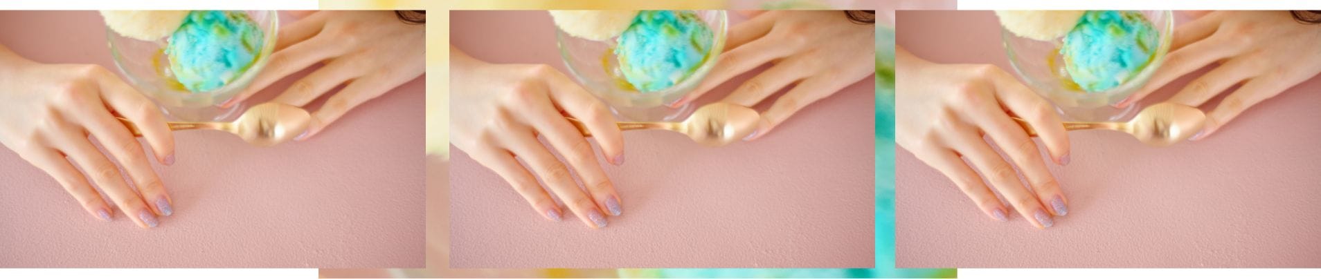 BLUE LAME NAIL_ 写真