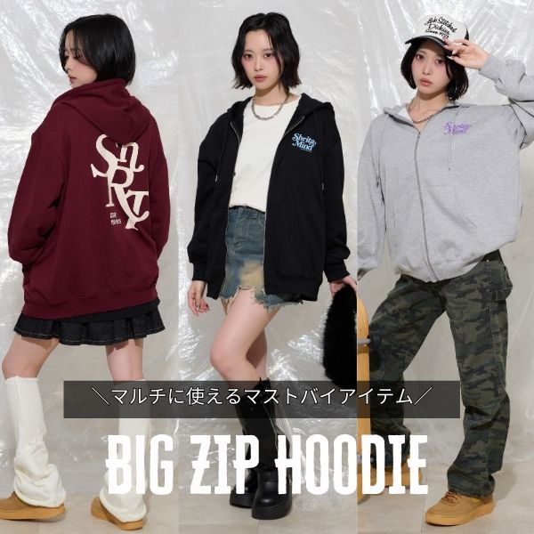 チュニックZIPパーカー