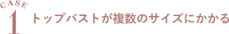 Case１ トップバストが複数のサイズにかかる