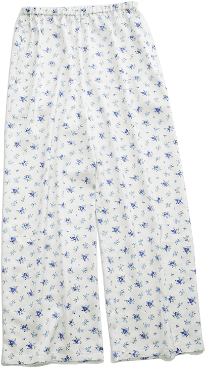 SATIN FLOWER PANTS（WHITE）
