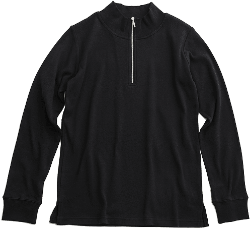 HALF JIP-UP PULLOVER（BLACK）