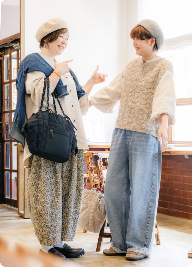 なんと！シャツと バッグがおそろいだ！